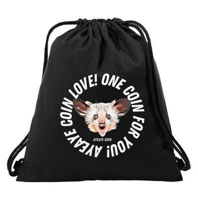 Ayeaye Meme Coin Crypto Cryptocurrency Aye Aye Drawstring Bag