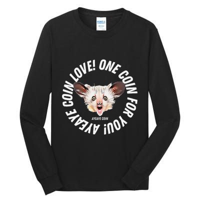 Ayeaye Meme Coin Crypto Cryptocurrency Aye Aye Tall Long Sleeve T-Shirt
