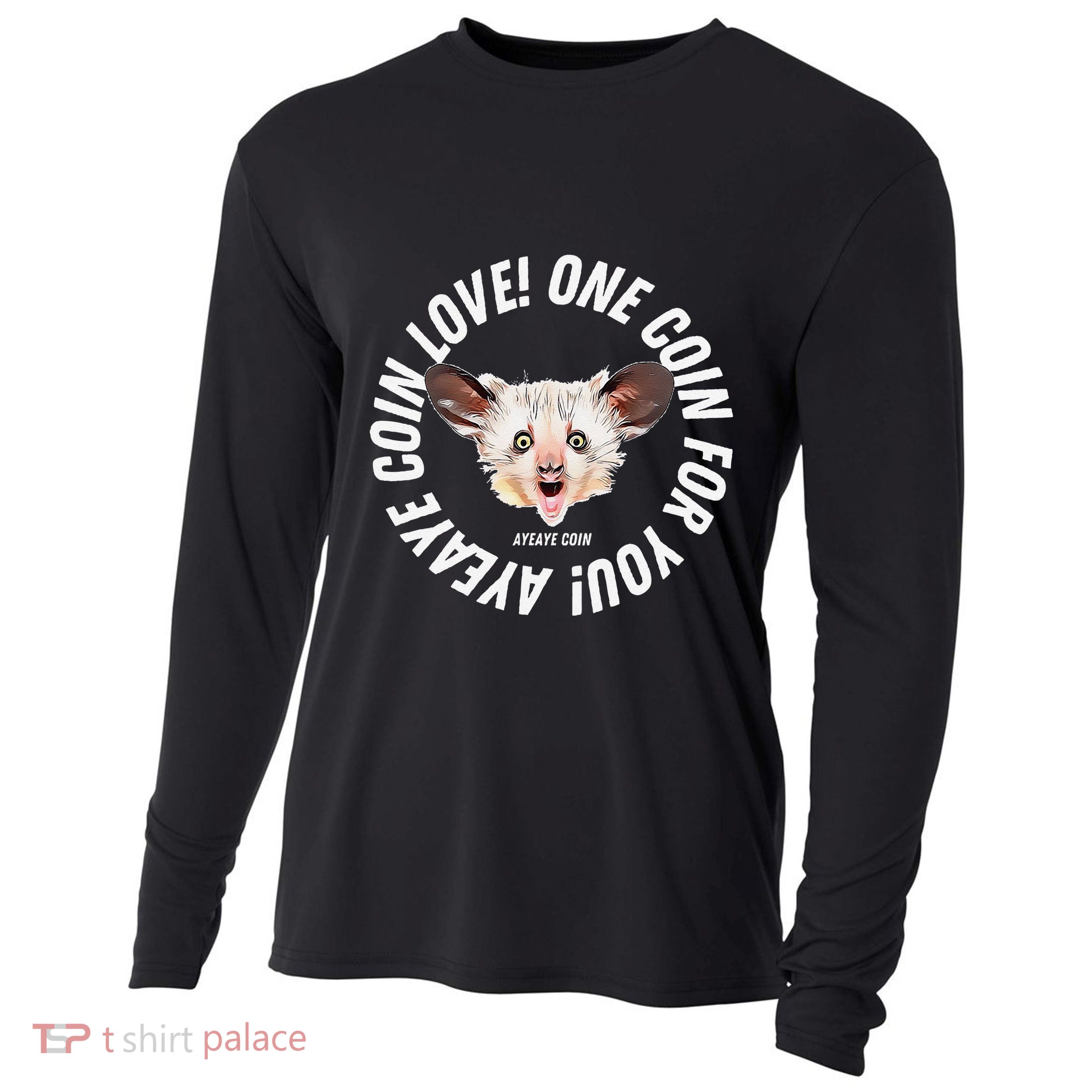 Ayeaye Meme Coin Crypto Cryptocurrency Aye Aye Cooling Performance Long Sleeve Crew