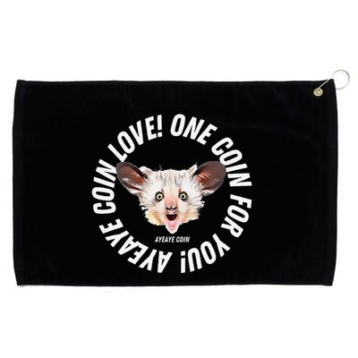Ayeaye Meme Coin Crypto Cryptocurrency Aye Aye Grommeted Golf Towel