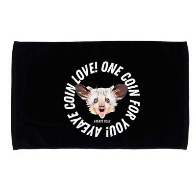 Ayeaye Meme Coin Crypto Cryptocurrency Aye Aye Microfiber Hand Towel