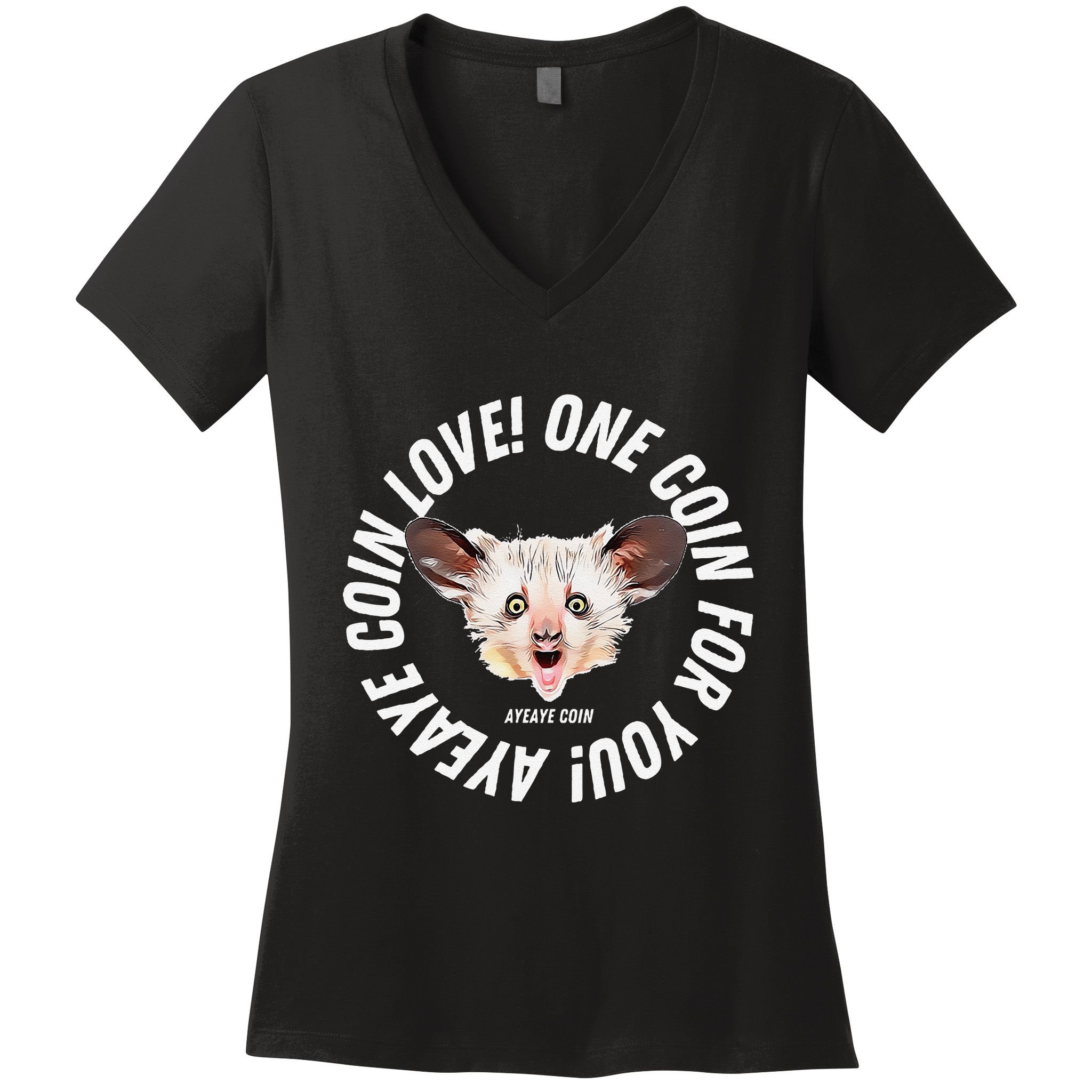 Ayeaye Meme Coin Crypto Cryptocurrency Aye Aye Women's V-Neck T-Shirt