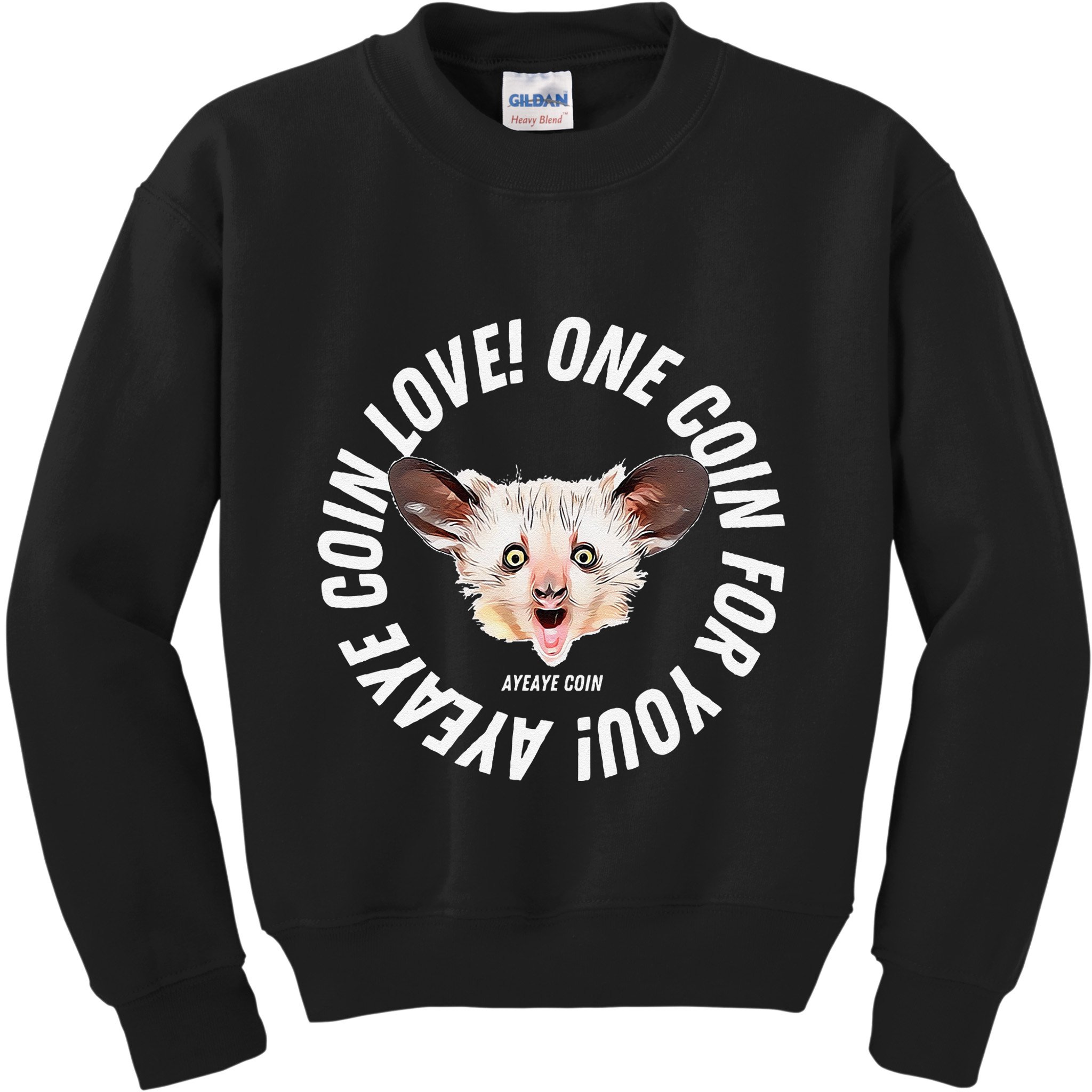 Ayeaye Meme Coin Crypto Cryptocurrency Aye Aye Kids Sweatshirt