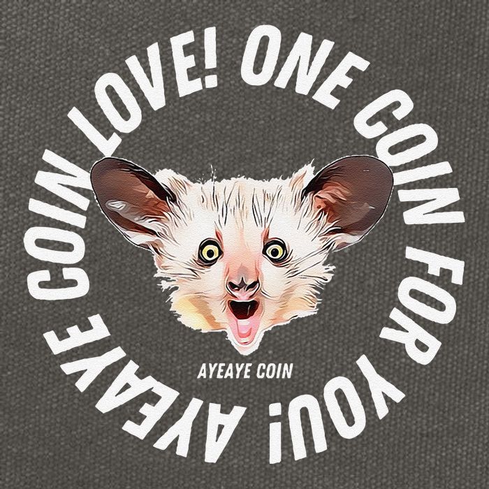 Ayeaye Meme Coin Crypto Cryptocurrency Aye Aye Cotton Canvas Backpack