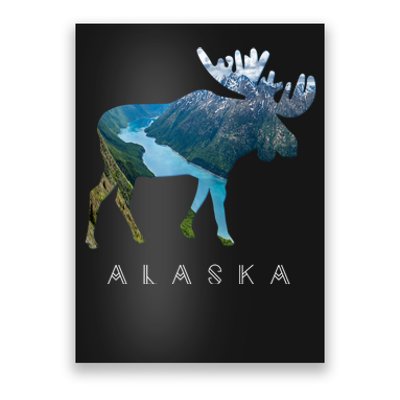 Alaska Moose Chugach National Forest State Park Souvenir Poster