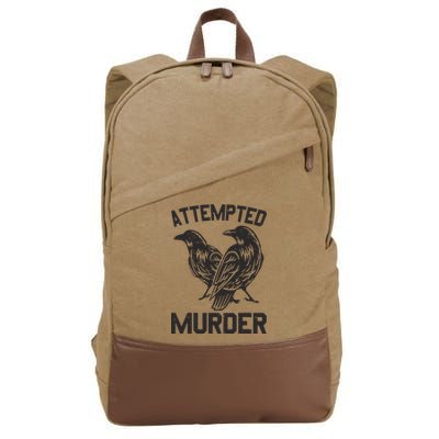 Attempted Murder Crow Cotton Canvas Backpack