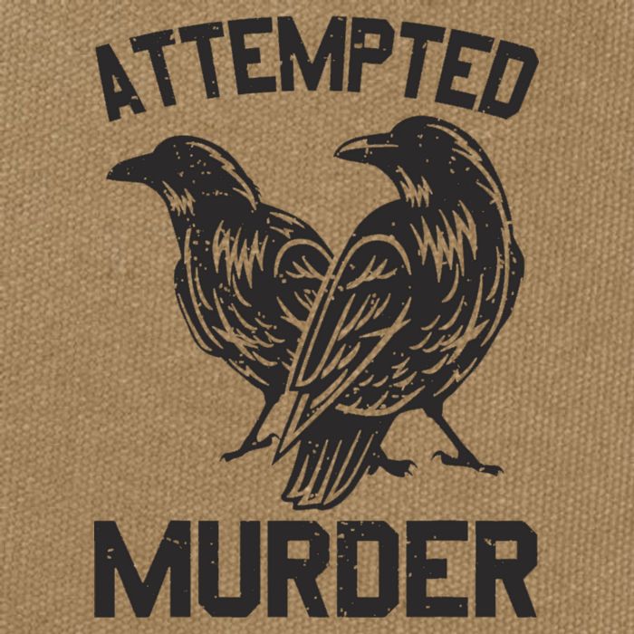 Attempted Murder Crow Cotton Canvas Backpack