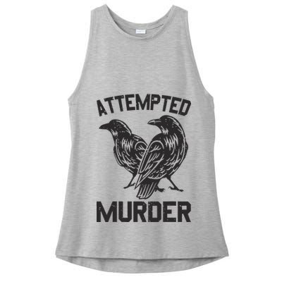 Attempted Murder Crow Ladies PosiCharge Tri-Blend Wicking Tank