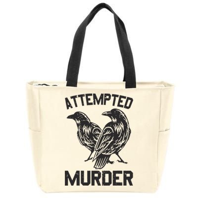 Attempted Murder Crow Zip Tote Bag