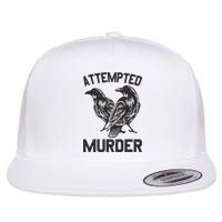 Attempted Murder Crow Flat Bill Trucker Hat