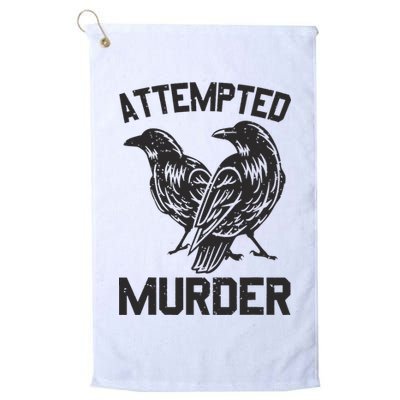 Attempted Murder Crow Golf Towel