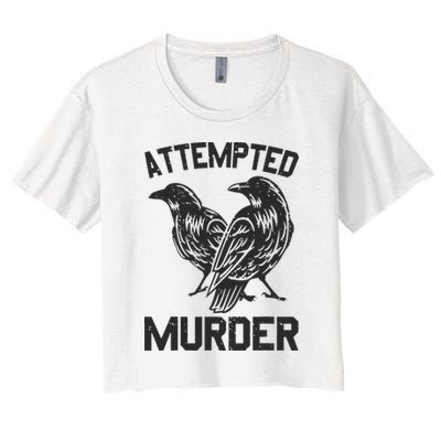 Attempted Murder Crow Women's Crop Top Tee