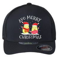 Avo Merry Christmas Avocado Lover Christmas Cute Kawaii Flexfit Unipanel Trucker Cap