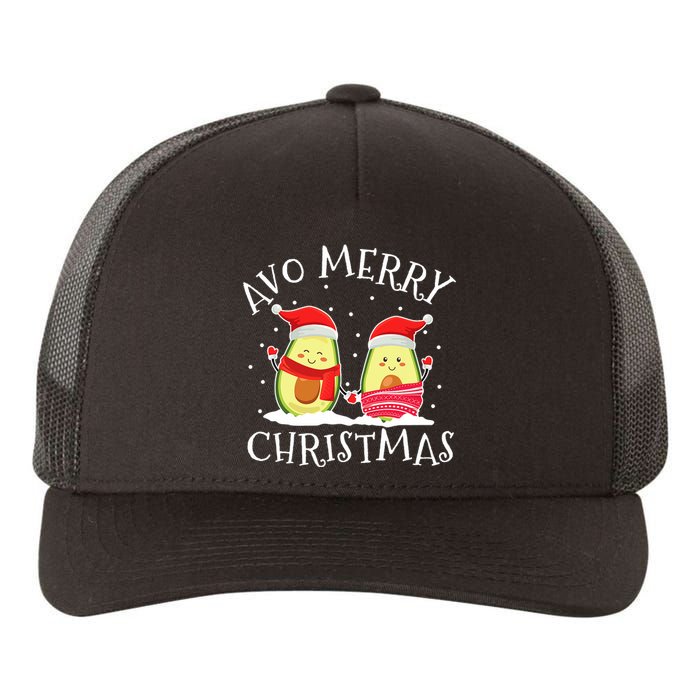 Avo Merry Christmas Avocado Lover Christmas Cute Kawaii Yupoong Adult 5-Panel Trucker Hat