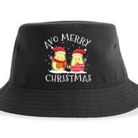 Avo Merry Christmas Avocado Lover Christmas Cute Kawaii Sustainable Bucket Hat