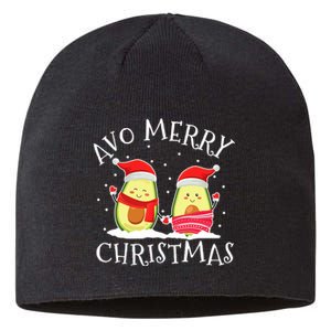 Avo Merry Christmas Avocado Lover Christmas Cute Kawaii Sustainable Beanie