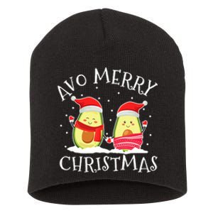 Avo Merry Christmas Avocado Lover Christmas Cute Kawaii Short Acrylic Beanie