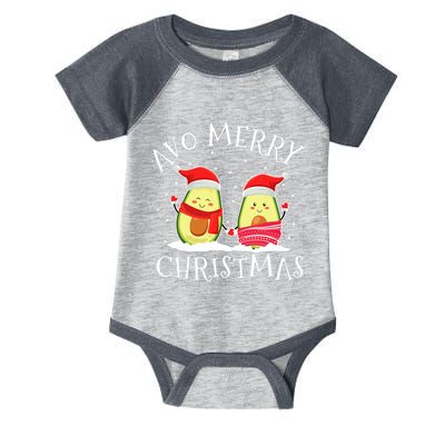 Avo Merry Christmas Avocado Lover Christmas Cute Kawaii Infant Baby Jersey Bodysuit