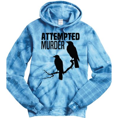 Attempted Murder Crows Raven Bird Meme Tie Dye Hoodie