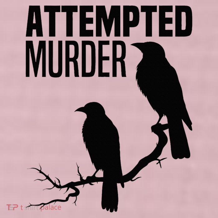 Attempted Murder Crows Raven Bird Meme 25L Jumbo Tote