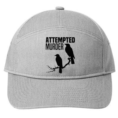 Attempted Murder Crows Raven Bird Meme 7-Panel Snapback Hat