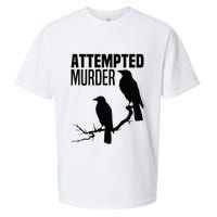 Attempted Murder Crows Raven Bird Meme Sueded Cloud Jersey T-Shirt