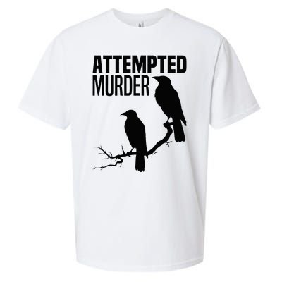 Attempted Murder Crows Raven Bird Meme Sueded Cloud Jersey T-Shirt