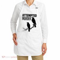 Attempted Murder Crows Raven Bird Meme Apron