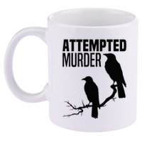 Attempted Murder Crows Raven Bird Meme 11oz C Handle Ceramic Mug