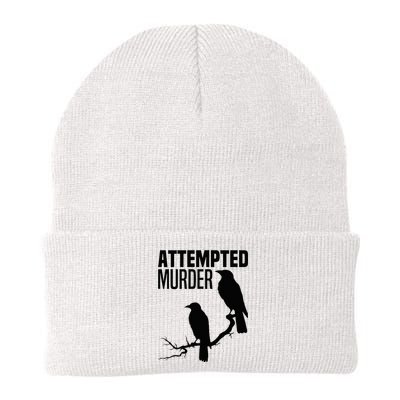 Attempted Murder Crows Raven Bird Meme Knit Cap Winter Beanie