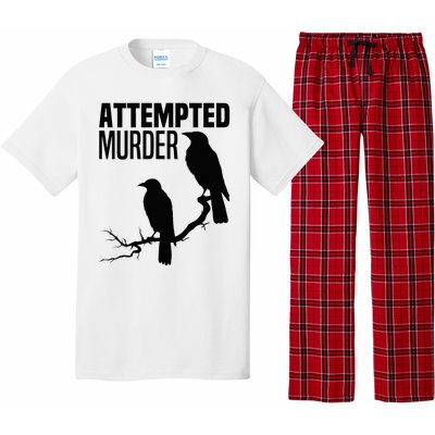 Attempted Murder Crows Raven Bird Meme Pajama Set