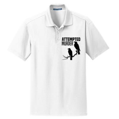 Attempted Murder Crows Raven Bird Meme Dry Zone Grid Polo