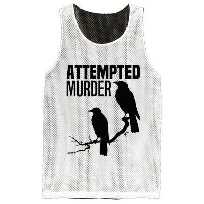 Attempted Murder Crows Raven Bird Meme Mesh Reversible Basketball Jersey Tank