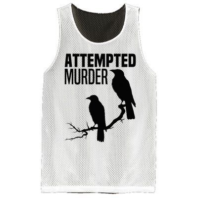 Attempted Murder Crows Raven Bird Meme Mesh Reversible Basketball Jersey Tank