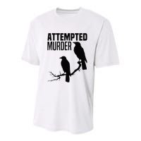 Attempted Murder Crows Raven Bird Meme Youth Performance Sprint T-Shirt