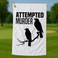 Attempted Murder Crows Raven Bird Meme Golf Towel