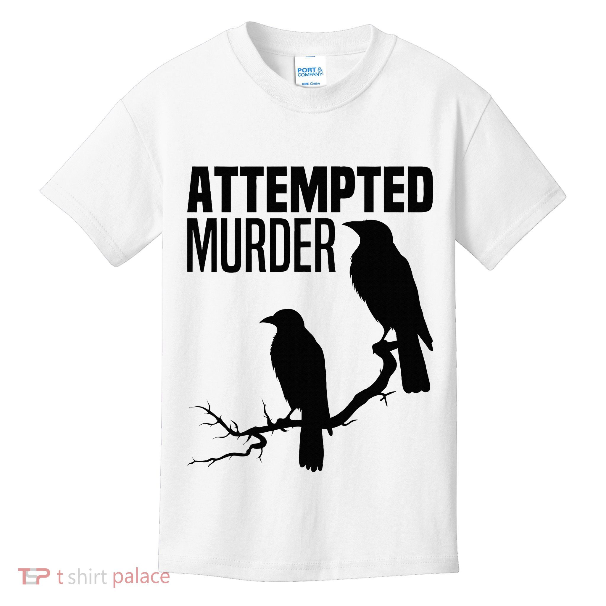 Attempted Murder Crows Raven Bird Meme Kids T-Shirt