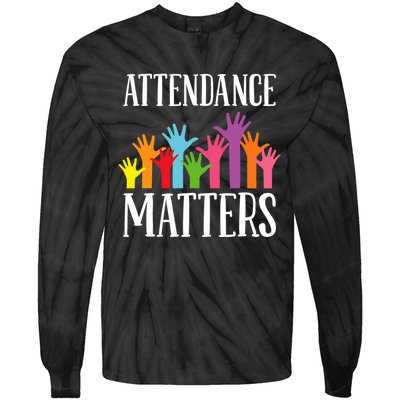 Attendance Matters Class Attendance Office Workers Tie-Dye Long Sleeve Shirt