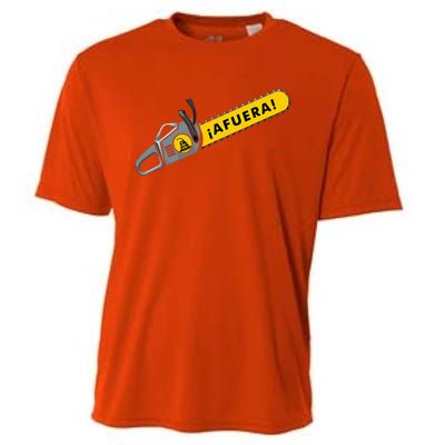 Afuera Milei Chainsaw Libertarian Ancap Liberty Freedom Cooling Performance Crew T-Shirt