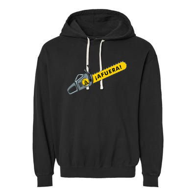 Afuera Milei Chainsaw Libertarian Ancap Liberty Freedom Garment-Dyed Fleece Hoodie