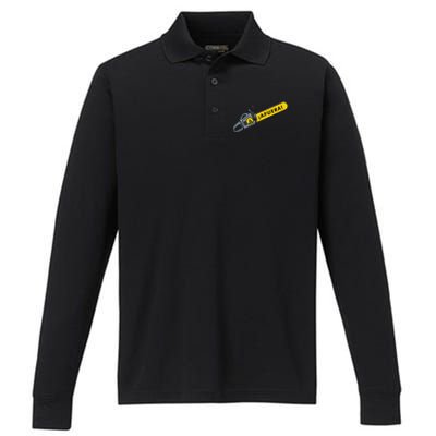 Afuera Milei Chainsaw Libertarian Ancap Liberty Freedom Performance Long Sleeve Polo