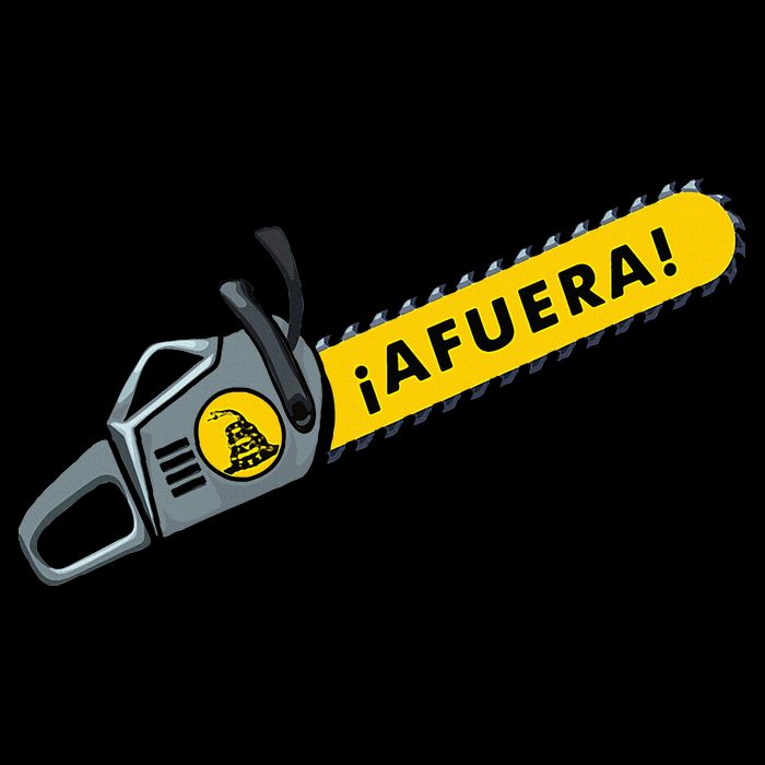 Afuera Milei Chainsaw Libertarian Ancap Liberty Freedom Cooling Performance Crew T-Shirt