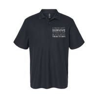 A Man Can’T Survive On Beer Alone He Also Needs Tractors Softstyle Adult Sport Polo