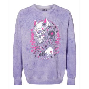 Anime Manga Cat Girl Aesthetic Techwear Harajuku Colorblast Crewneck Sweatshirt