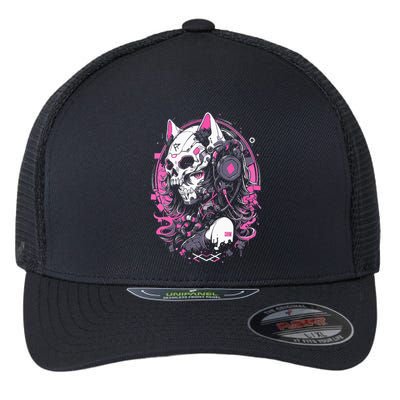 Anime Manga Cat Girl Aesthetic Techwear Harajuku Flexfit Unipanel Trucker Cap