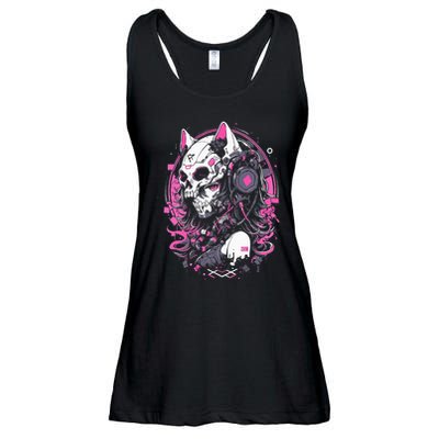 Anime Manga Cat Girl Aesthetic Techwear Harajuku Ladies Essential Flowy Tank