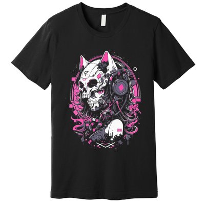 Anime Manga Cat Girl Aesthetic Techwear Harajuku Premium T-Shirt