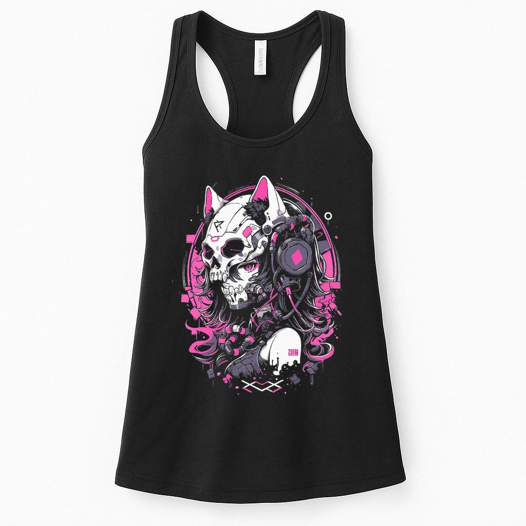 Anime Manga Cat Girl Aesthetic Techwear Harajuku Womens Tank Top