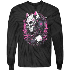 Anime Manga Cat Girl Aesthetic Techwear Harajuku Tie-Dye Long Sleeve Shirt