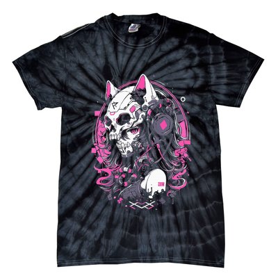 Anime Manga Cat Girl Aesthetic Techwear Harajuku Tie-Dye T-Shirt